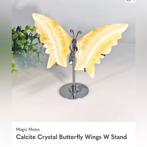 Calcite Crystal Butterfly Wings W Stand